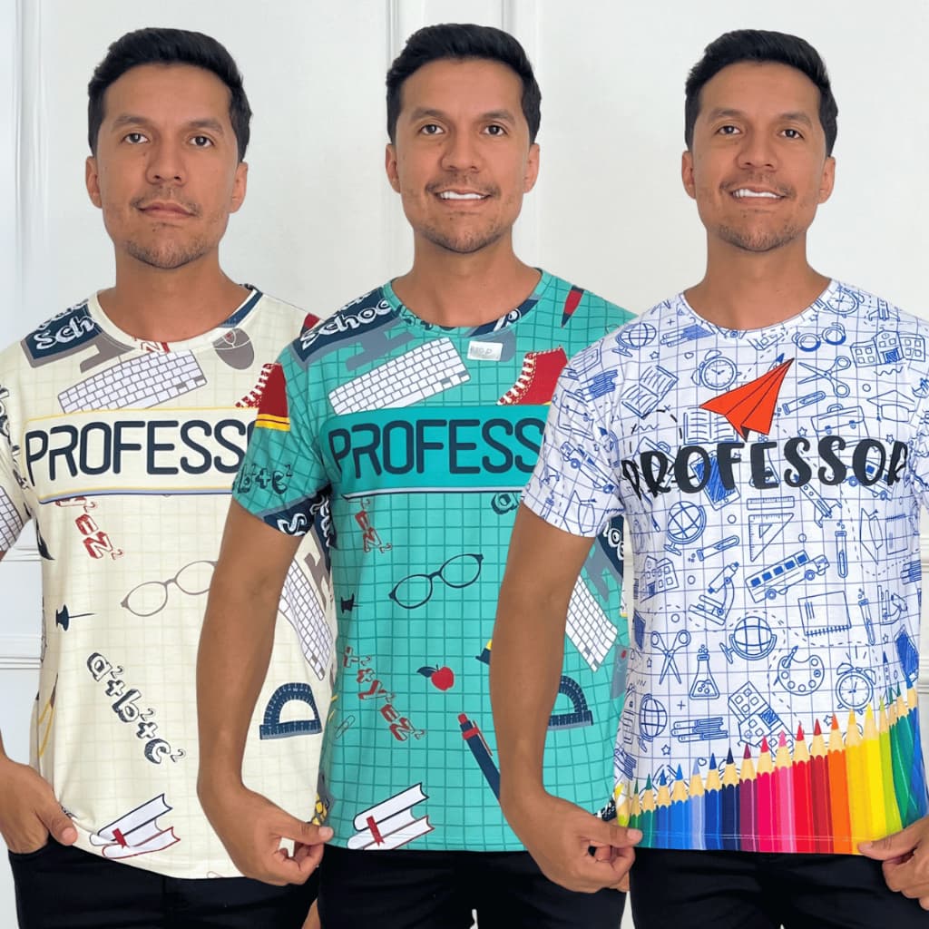 Camiseta Premium Professor Uniforme Escolar Educação Tecido Confortável