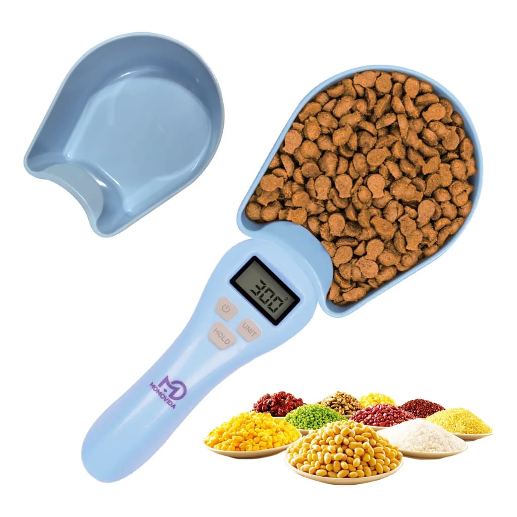 Balança Momovida Colher Digital de Medição Precisção Eletrônica Pesagem de Alimentos Para Animais