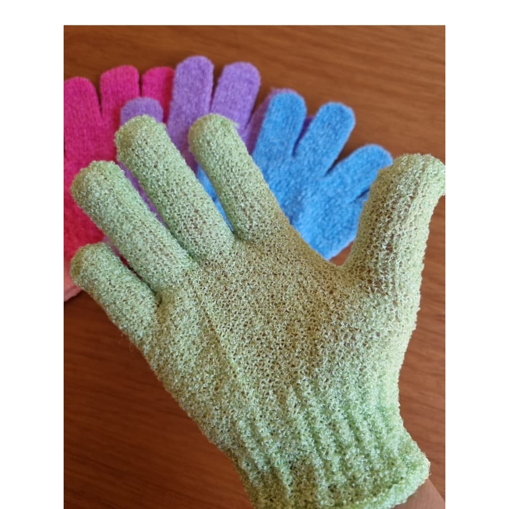 Par de Luva esfoliante para o corpo, massagem, banho, rosto, retirada de pele morta superficial