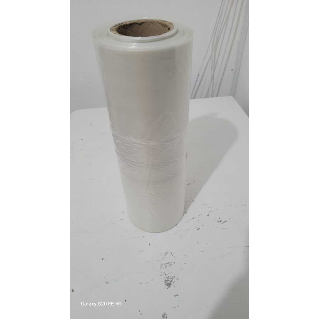 bobina plástica tubular cristal transparente 100 metros 40 cm largura
