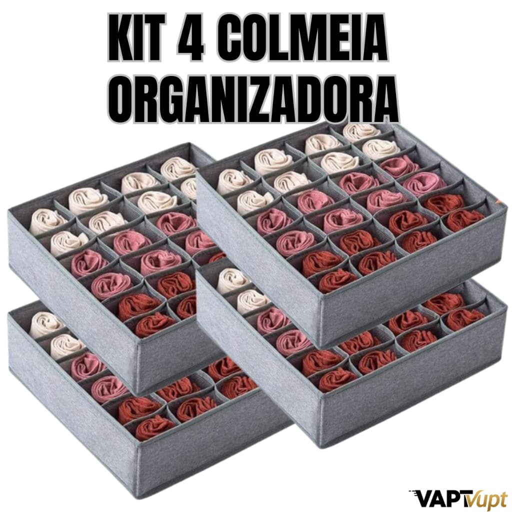 Kit 1/2/3/4 Colmeia Organizadora Gaveta Divisórias Guarda-Roupas Closet Malas Calcinhas Cuecas Biquini