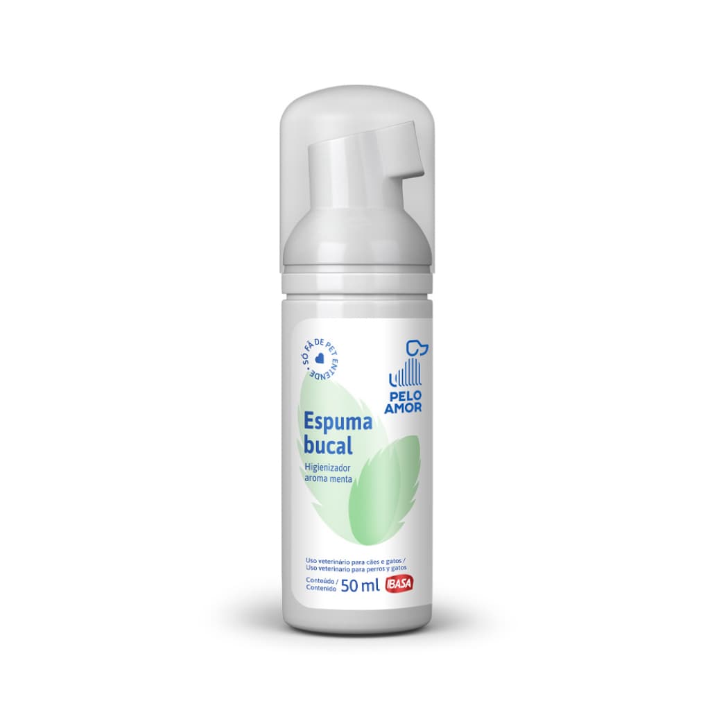 Espuma Bucal Ibasa Pelo Amor Para Cães e Gatos 50ml