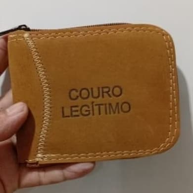 Carteira Masculina De Couro De Zíper