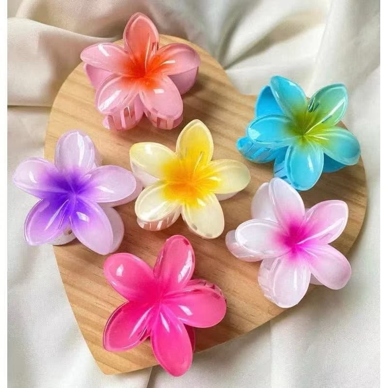 Kits 3/6/12 Grampos piranha De Cabelo Flor De Feriado De Praia Barrettes（Cor aleatoria）