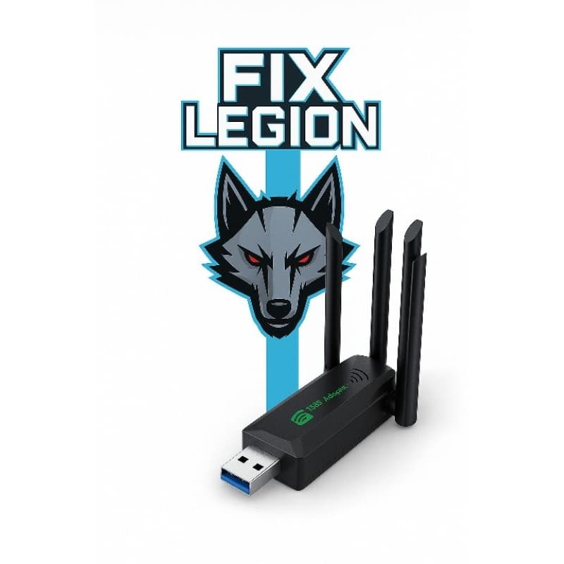 Adaptador Wi-Fi FixLegion Dual Band Usb3.0 5g 5x mais Rápido Gamer