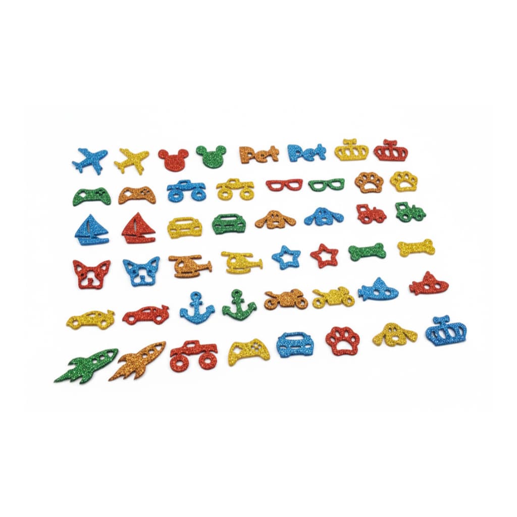 100 Adesivos Pet Coleção Mini Macho Piercings Lacinhos Eva Banho e Tosa Pet Shop