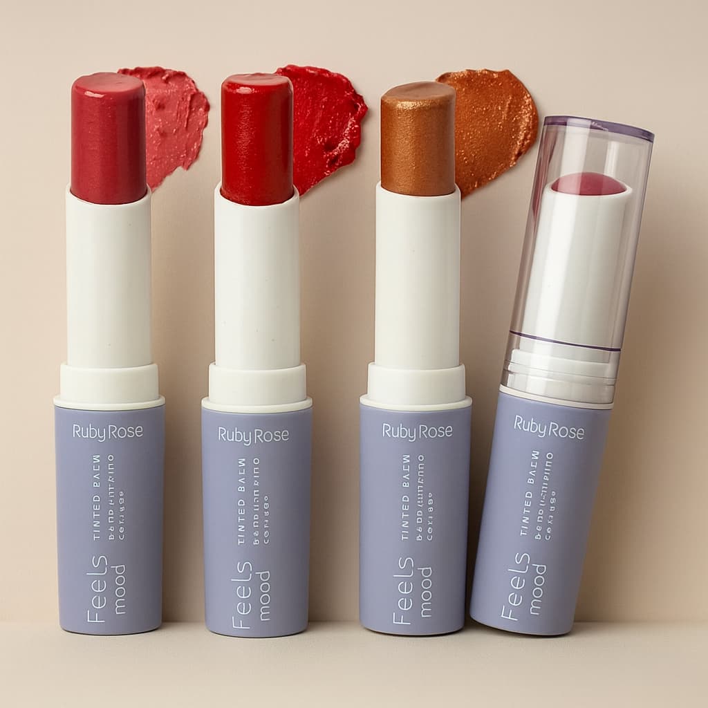 Hidratante Labial Tinted Balm Feels Mood Ruby Rose 3g