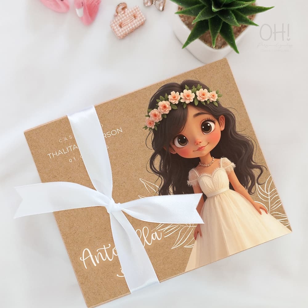 Convite daminha / florista / porta aliança