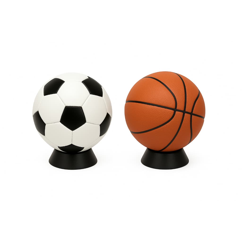 4 Suportes Expositores P/ Bola Futebol Basquete Vôlei Imprimefy Lojas Mesa Loja Esportes