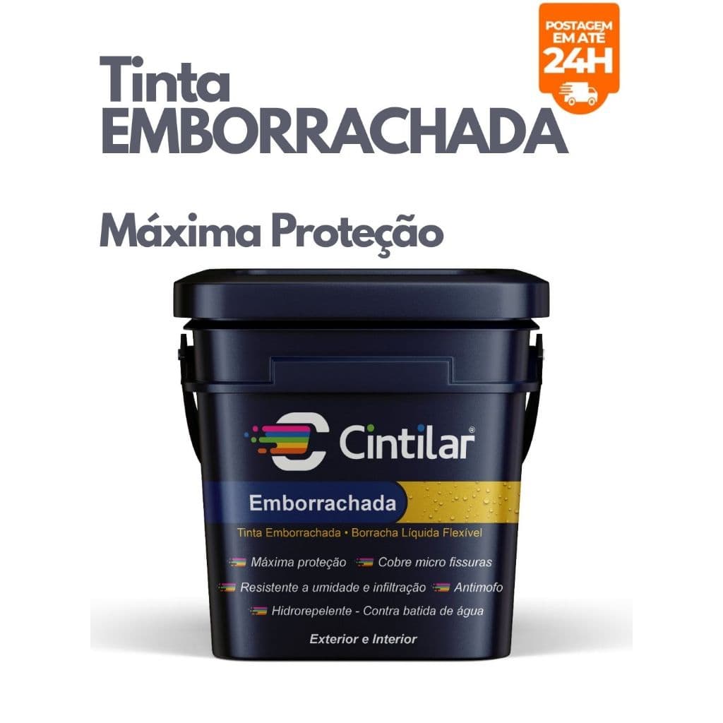 Tinta Emborrachada 18kg Impermeável Antimofo Premium ENVIO EM 24H