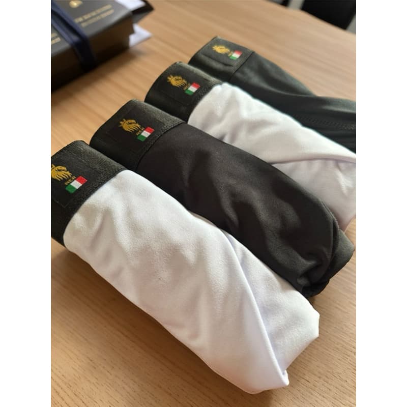 KIT 4 Cueca Box / Boxer Básica Preto e Branco Adulto Microfibra Premium com forro 100% Algodão