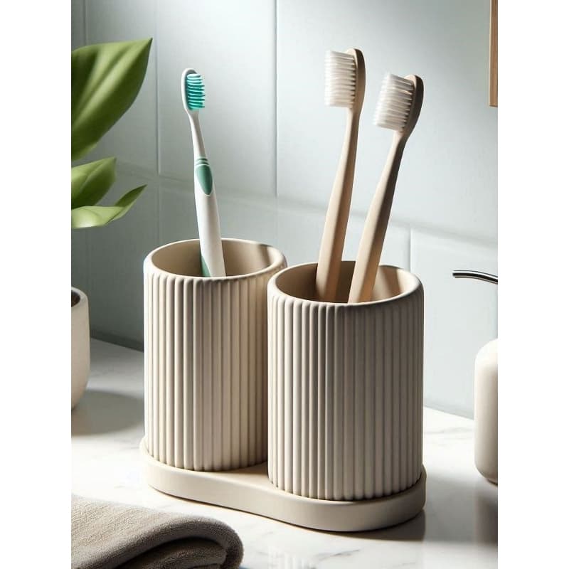 Porta Escova de Dente Duplo| Porta pincel | Porta canetas Suporte Minimalista – Design Moderno