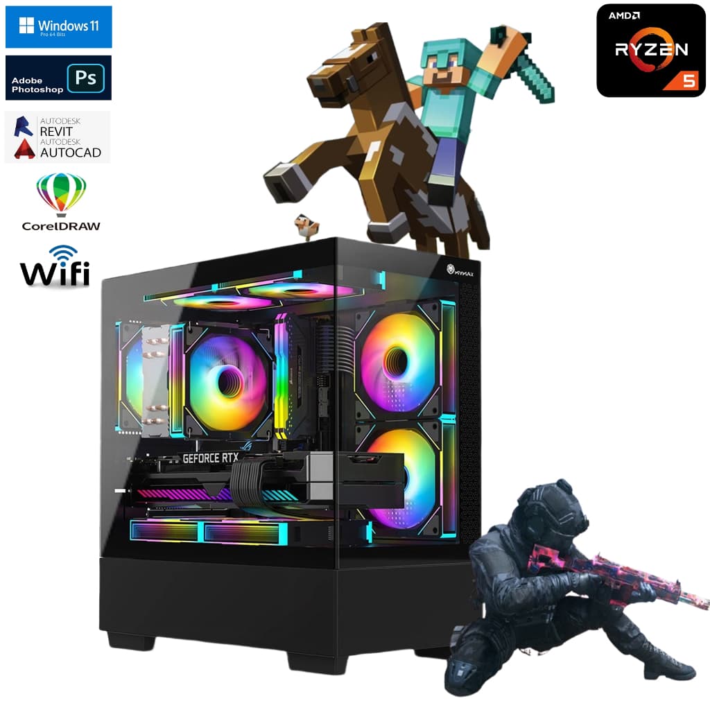 Cpu Gamer AMD Ryzen 5 5600GT 32GB Ram - Autocad - Editor foto e Vídeo - garantia suporte e NF.