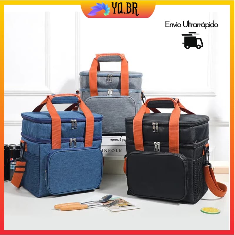 Bolsa Térmica Porta Marmita Lanche Bebida Grande Capacidade Para Piquenique Para Viagens Ao Ar Livre Na Praia Acampar