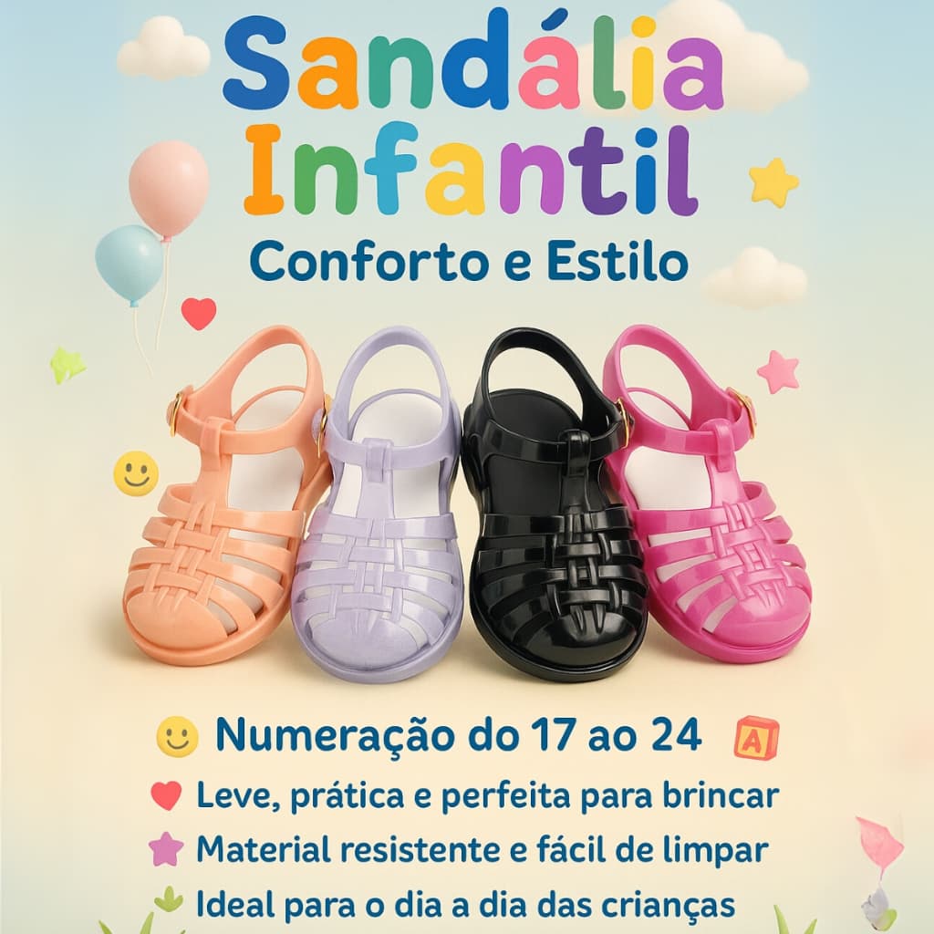 Sandália Baby MEL Fechada Do 17 Ao 24 Sensação .