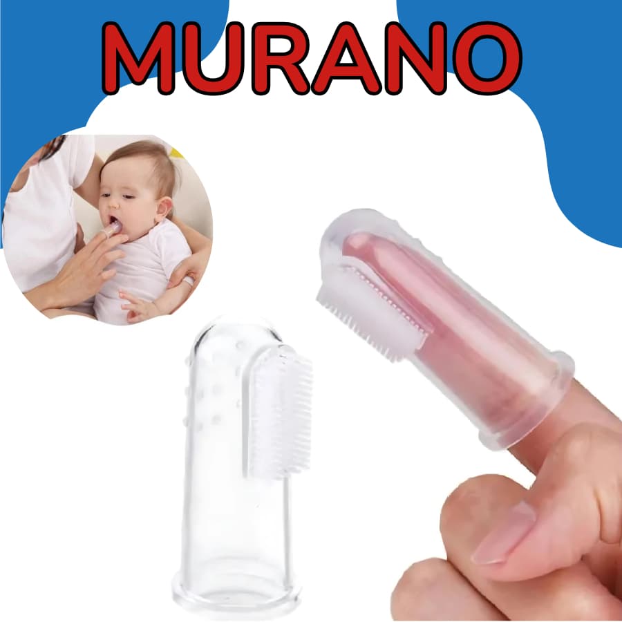Kit 1-5 Escova Massageador Dental Infantil PVC Murano Baby Cerdas Suaves Bebês REF 035 chenx02 ERA