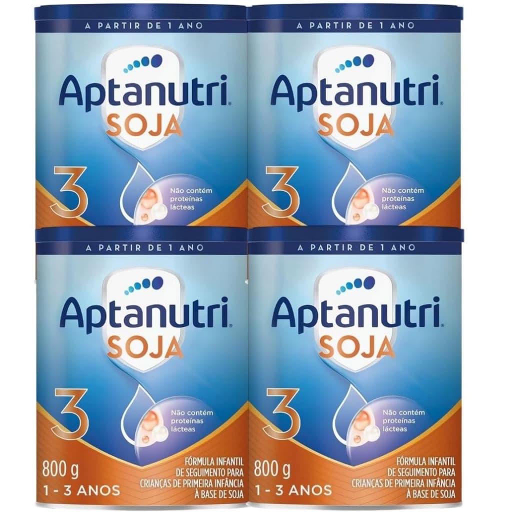 Kit 4 Latas Aptanutri Soja 3 800g Formula Infantil