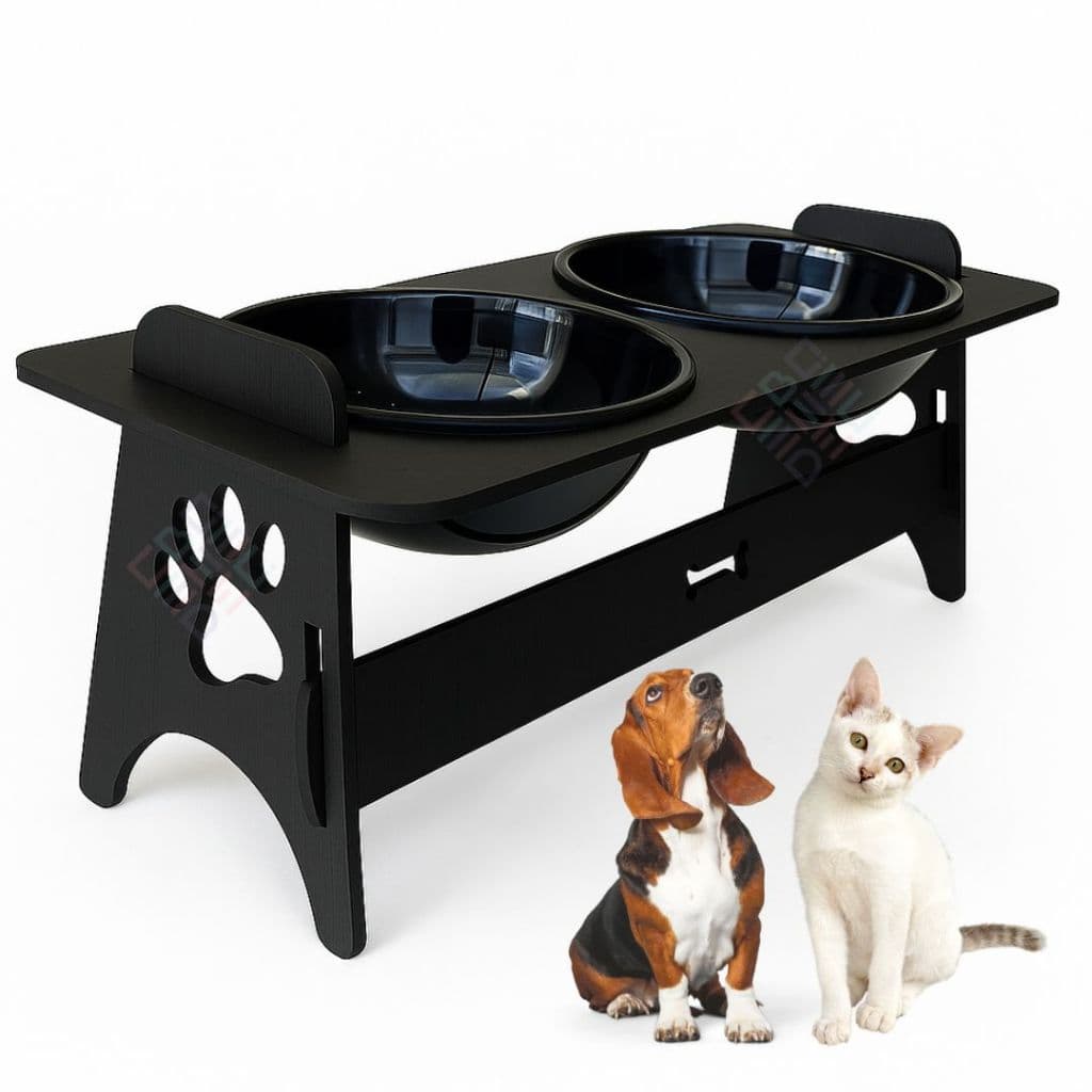 Bebedouro e Comedouro Elevado Para Gato Cachorro Duplo com Tigela Removível PET Envio Imediato FULL