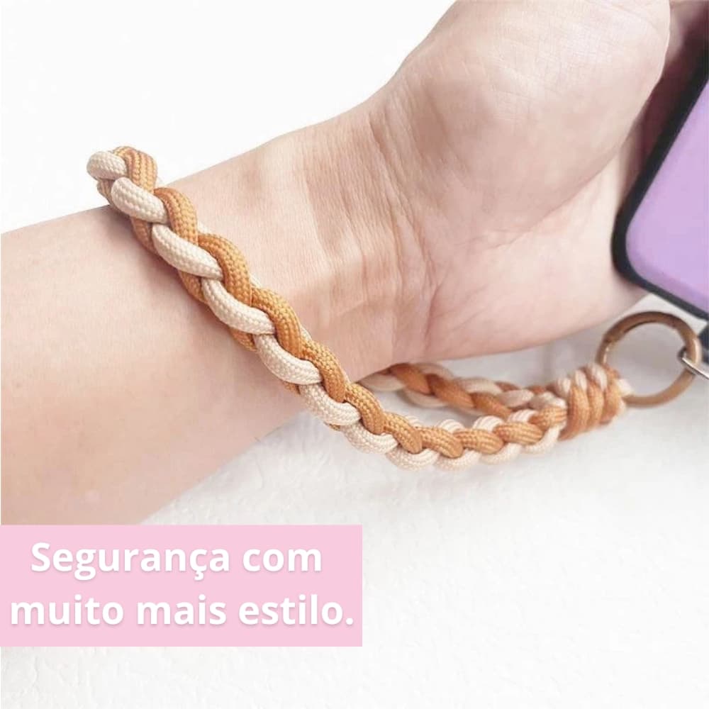 Cordão Pulseira Universal 3 em 1 – Celular, Garrafa e Chaveiro - Universal Para Celular