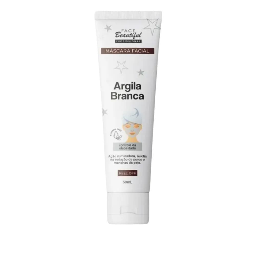 Máscara Facial de Argila Branca Peel Off Face Beautiful 50ml