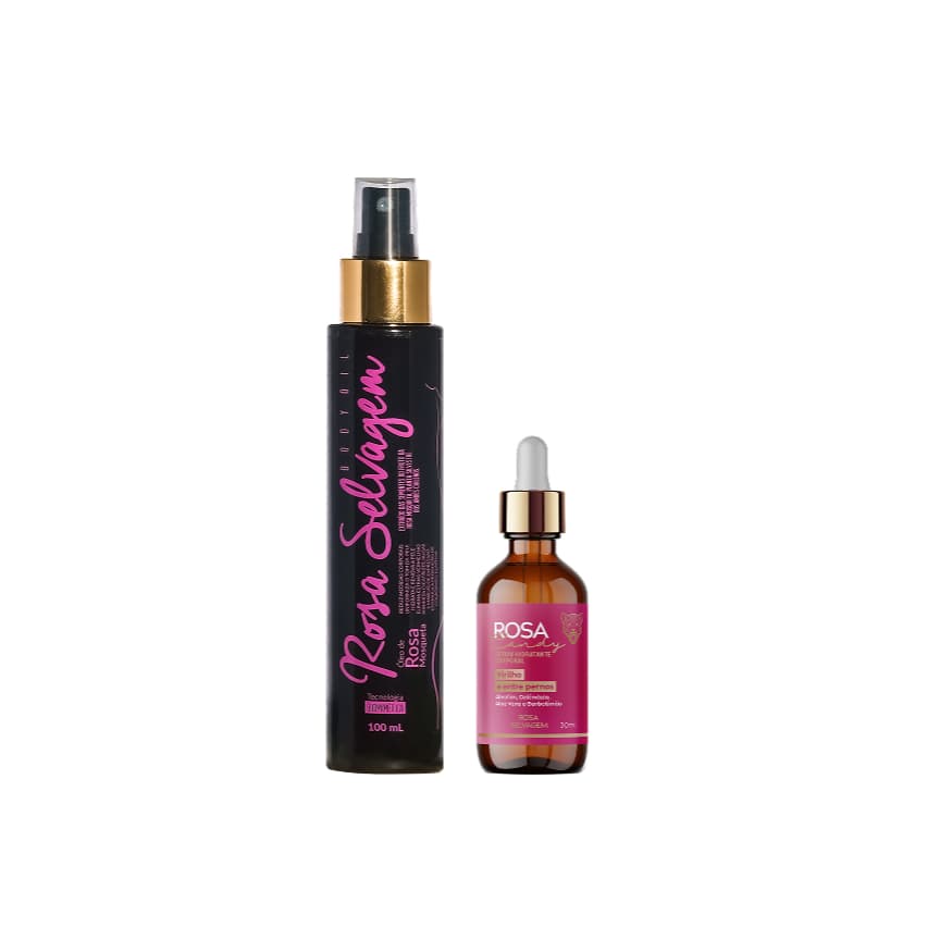Kit Rosa Candy: Sérum Clareador Íntimo + Óleo - Rosa Selvagem