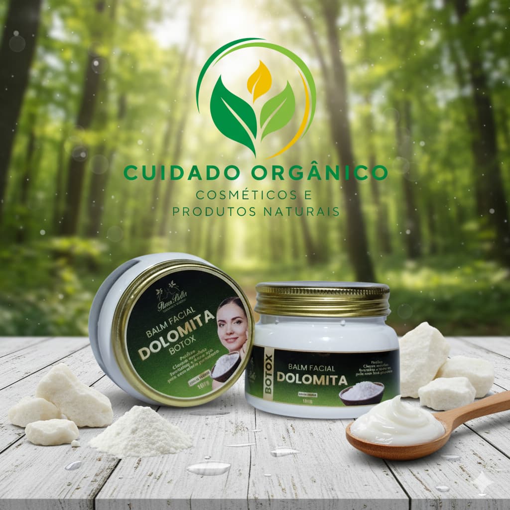 Balm Facial de Dolomita - Detox, Firmeza e Brilho Natural - 100g