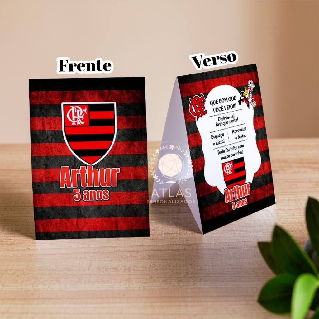 Kit Plaquinhas de agradecimento - Centro de mesa (Flamengo)
