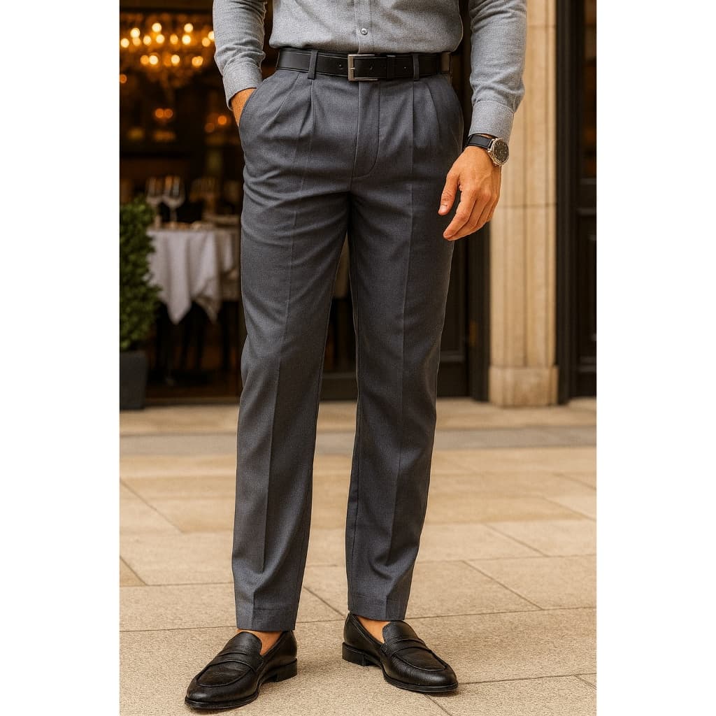 Calça Social Masculina Oxfordine Tradicional Reta Esporte Fino
