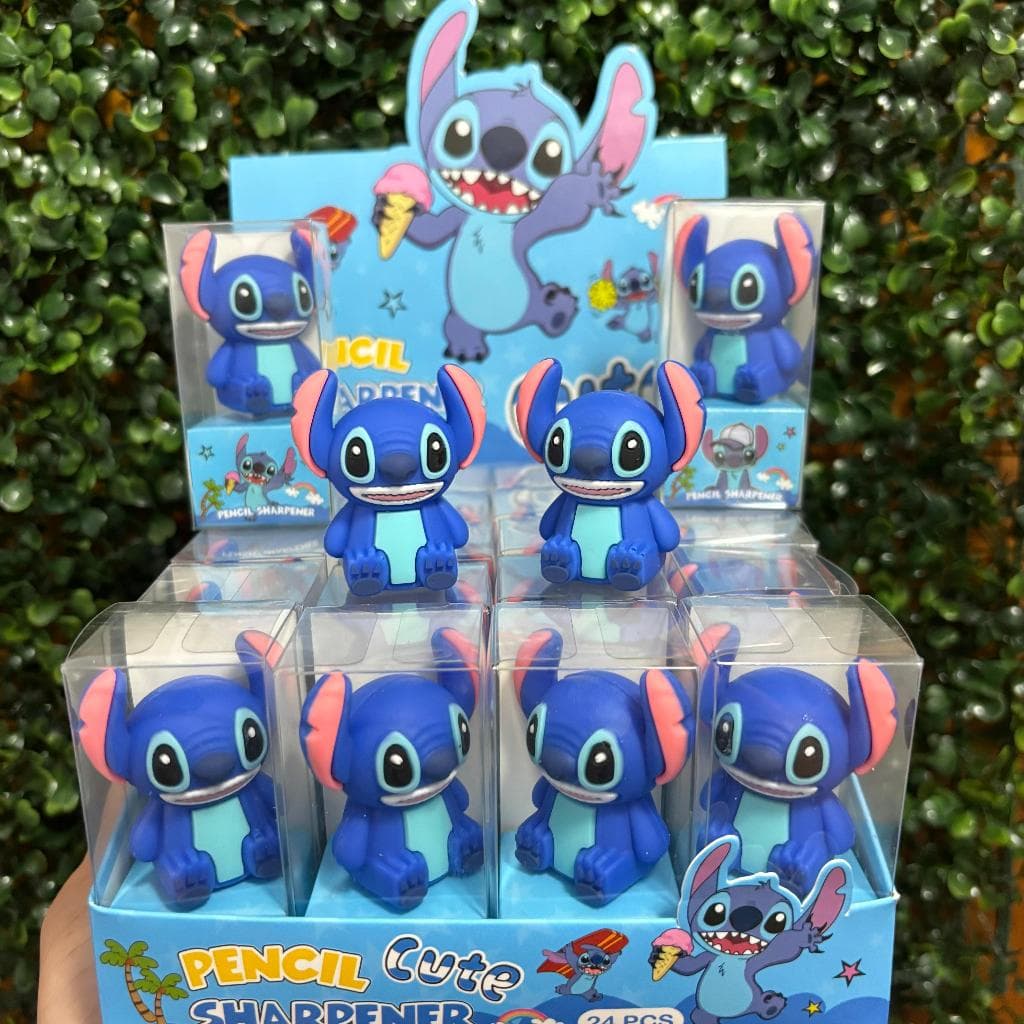 Apontador Stitch Angel Hello kitty Hambúrguer fritas Fofo Material escolar Kawaii papelaria fofa