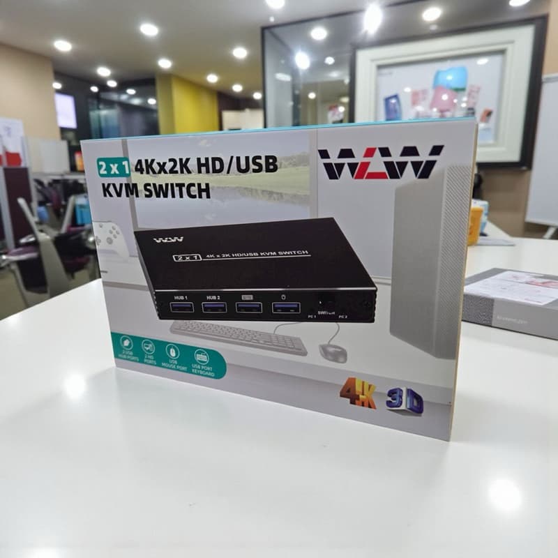 Chaveador Switch Kvm 2 Portas Compatível com HDMI Mause Teclado E Monitor