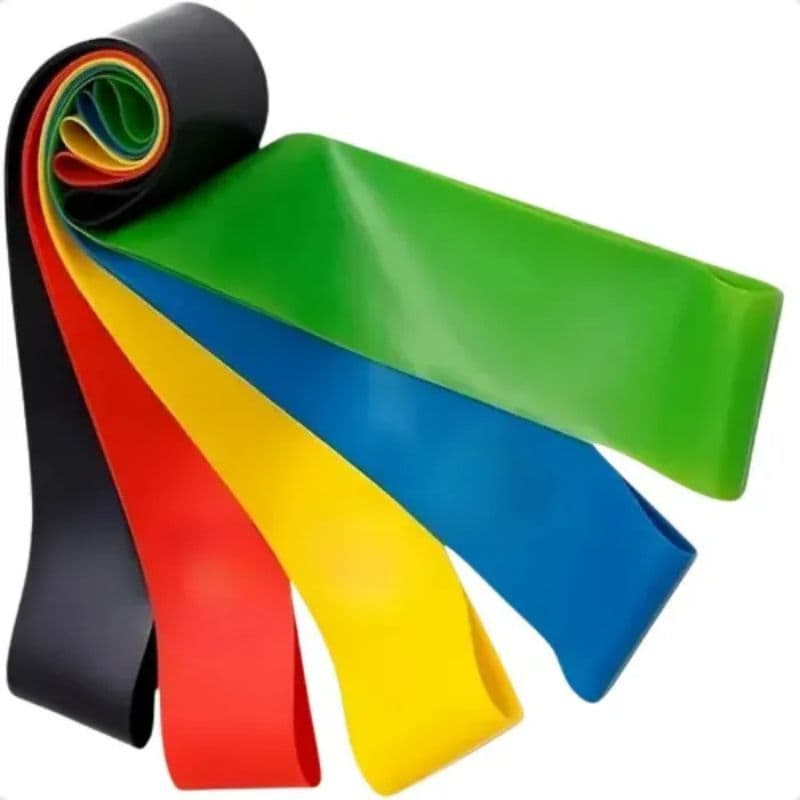 Kit 5 Elástico para Exercícios Original Mini Band Elástico de Exercício Crossfit Fisioterapía