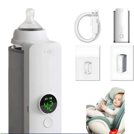 Aquecedor De Mamadeiras Recarregável Com Visor LCD