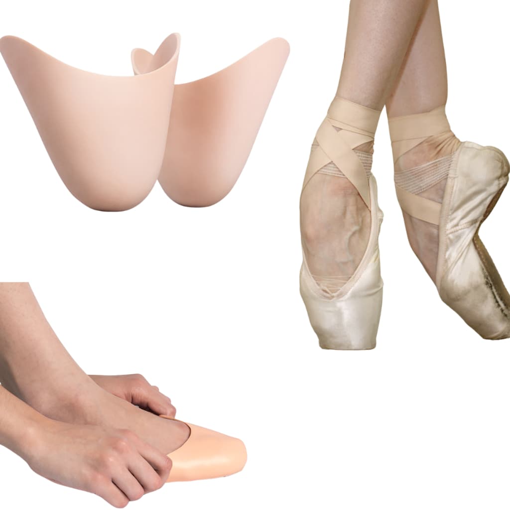 Ponteira De Gel Silicone Ponta Redonda Para Sapatilha de Ponta Ballet Balé Par Cor Salmão
