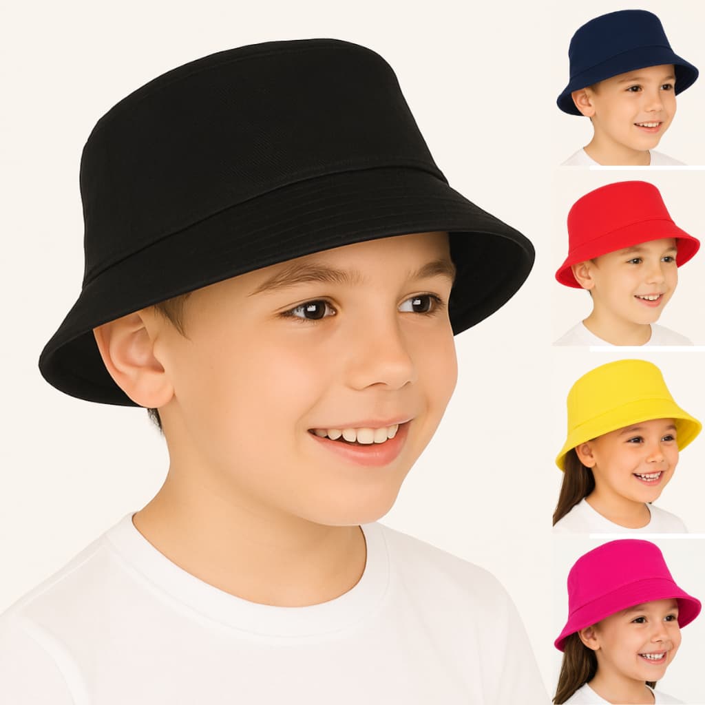 Chapéu Bucket Infantil Menina Menino Criança Bebê Cata Ovo Boné Infantil