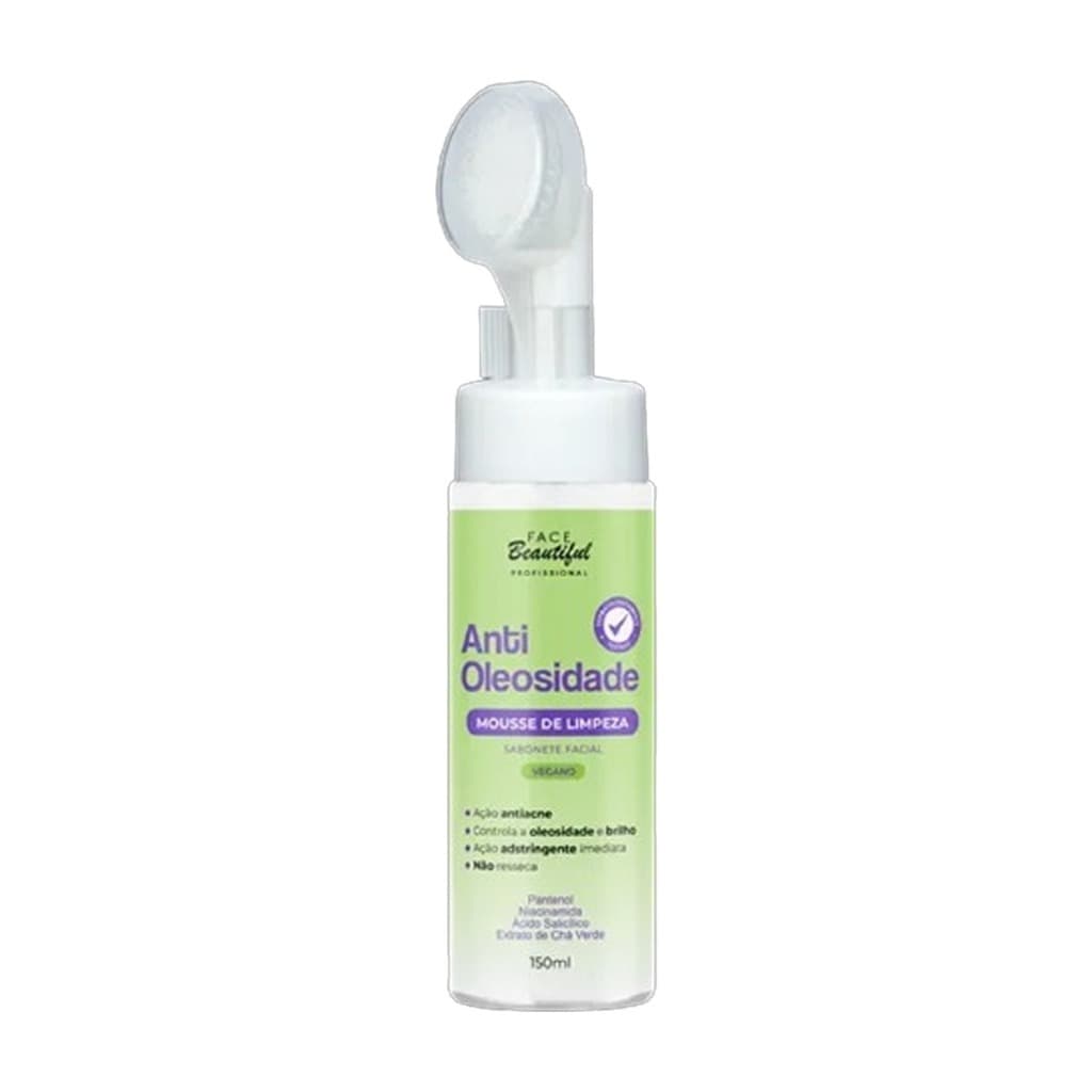 Mousse Facial Antioleosidade de Limpeza com Aplicador Face Beautiful 150ml