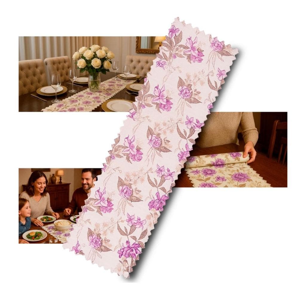 Caminho Mesa Trilho 1,35 x 0,45 cm Estampado Tecido Oxford JCM