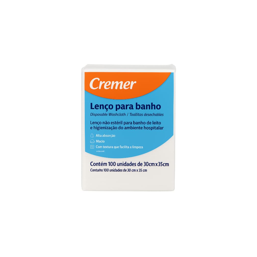 Lenço Para Banho C/100un Cremer