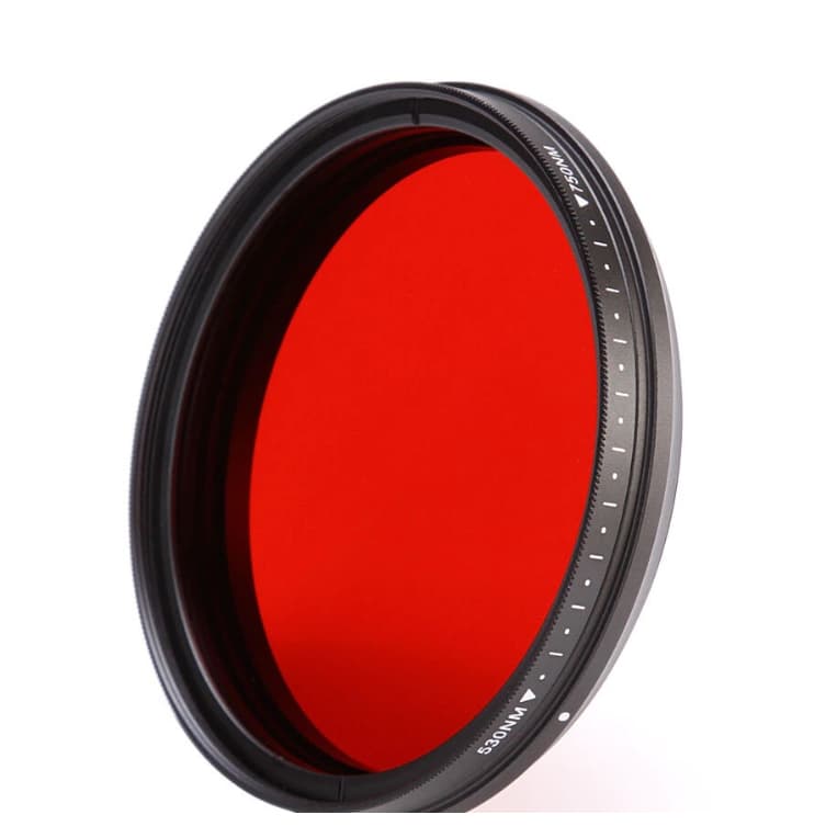 Filtro IR Inflared x-ray Variavel 58mm 530nm-750nm-590nm-680nm-720nm nov