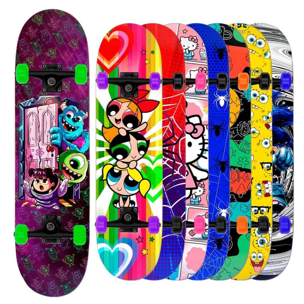 Skate Infantil completo montado para crianças de até 6 anos (45kg)