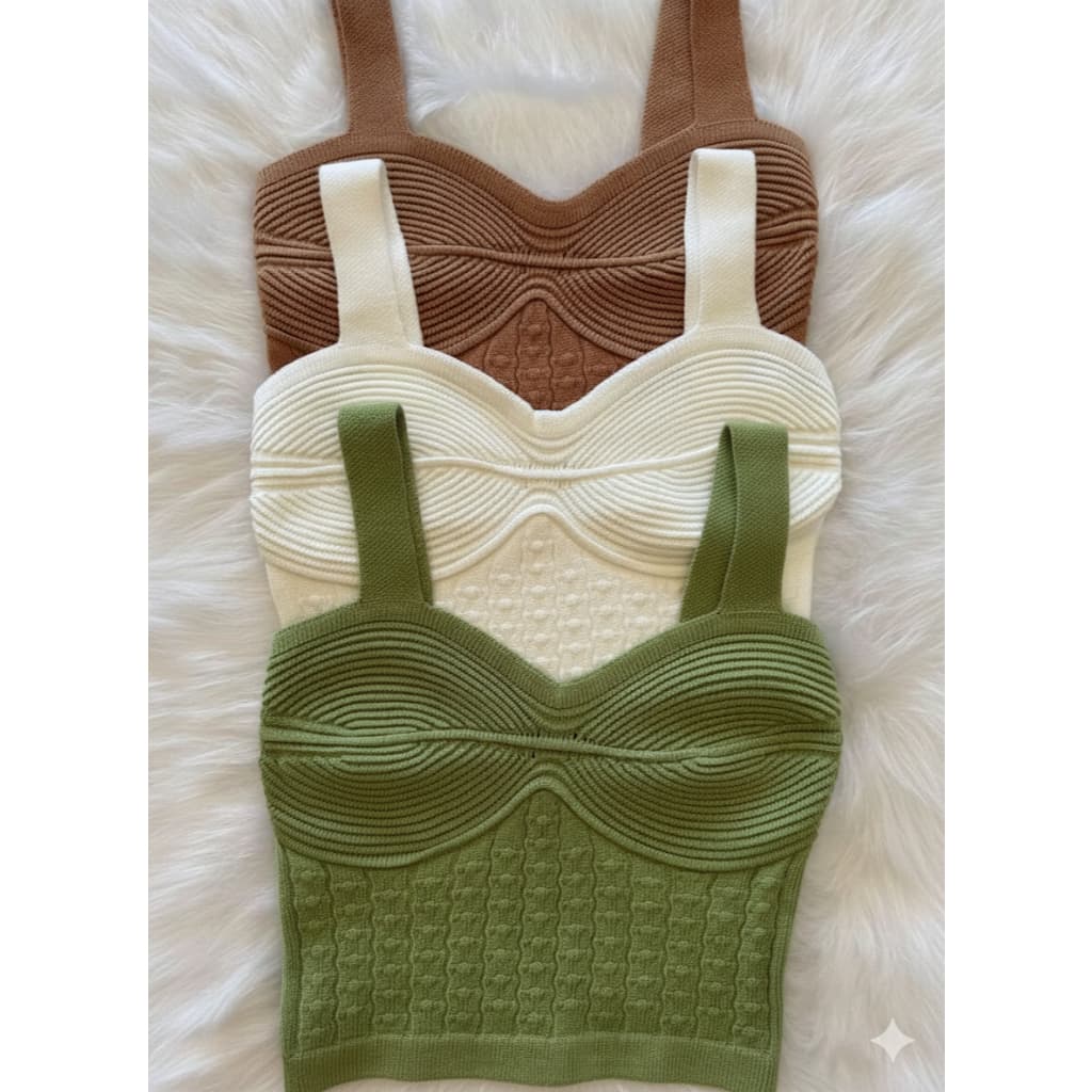 Kit 3 Croppeds Feminino Alcinha Estiloso Modal Confortável Roupas Femininas Tendência Verão