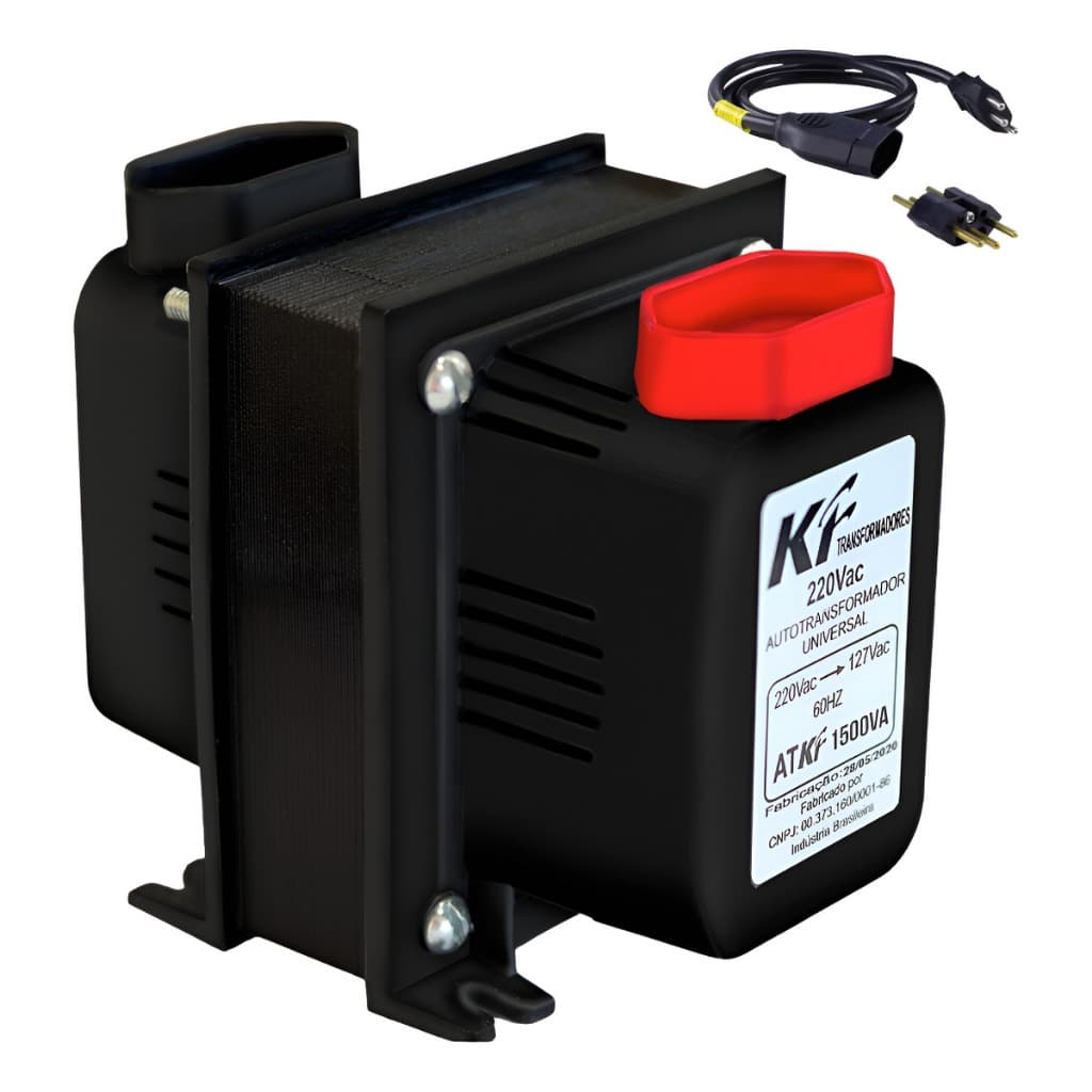 Auto Transformador 1500va Suporta até 825w Conversor Energia KF 220V Para 110V e 110V para 220V
