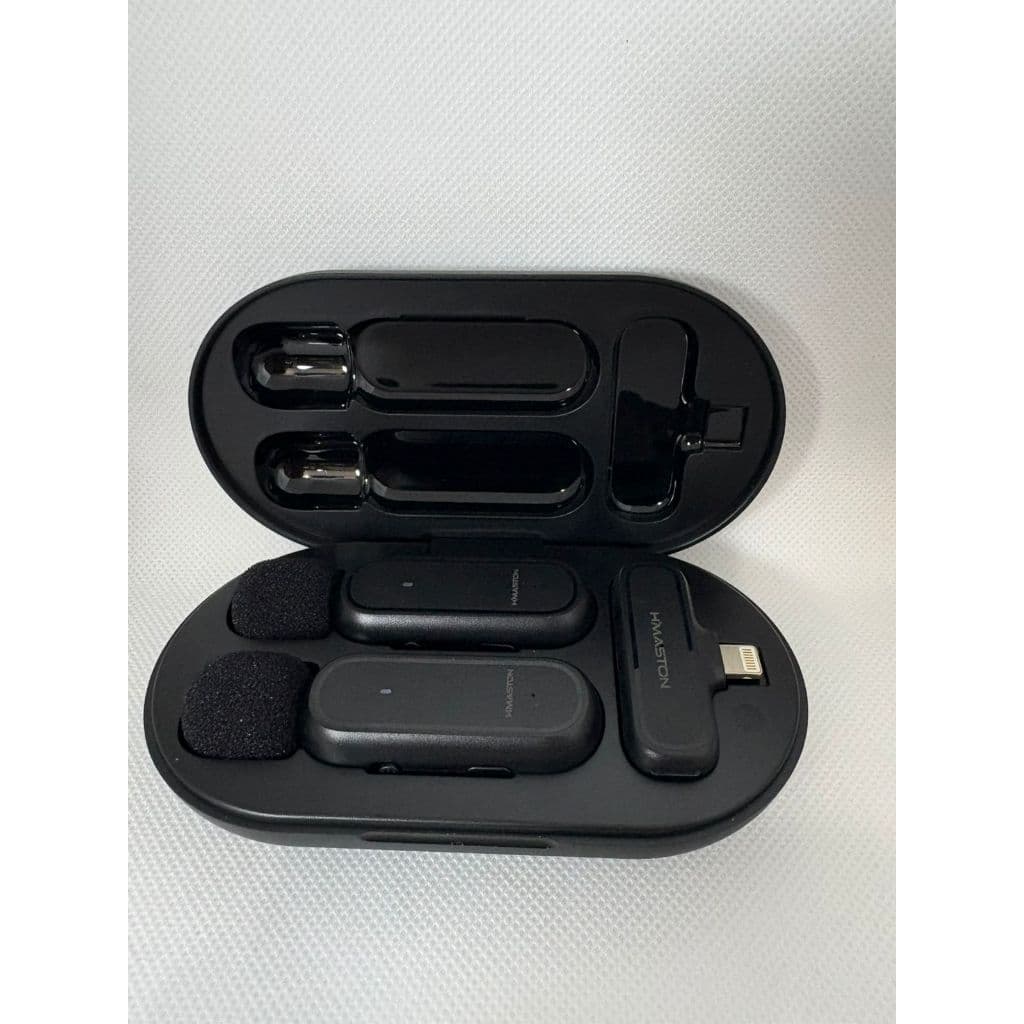 Microfone Lapela Sem Fio Gravção De Video Portatil Gravação Entrevitas Som De Qualidade 2 Em 1