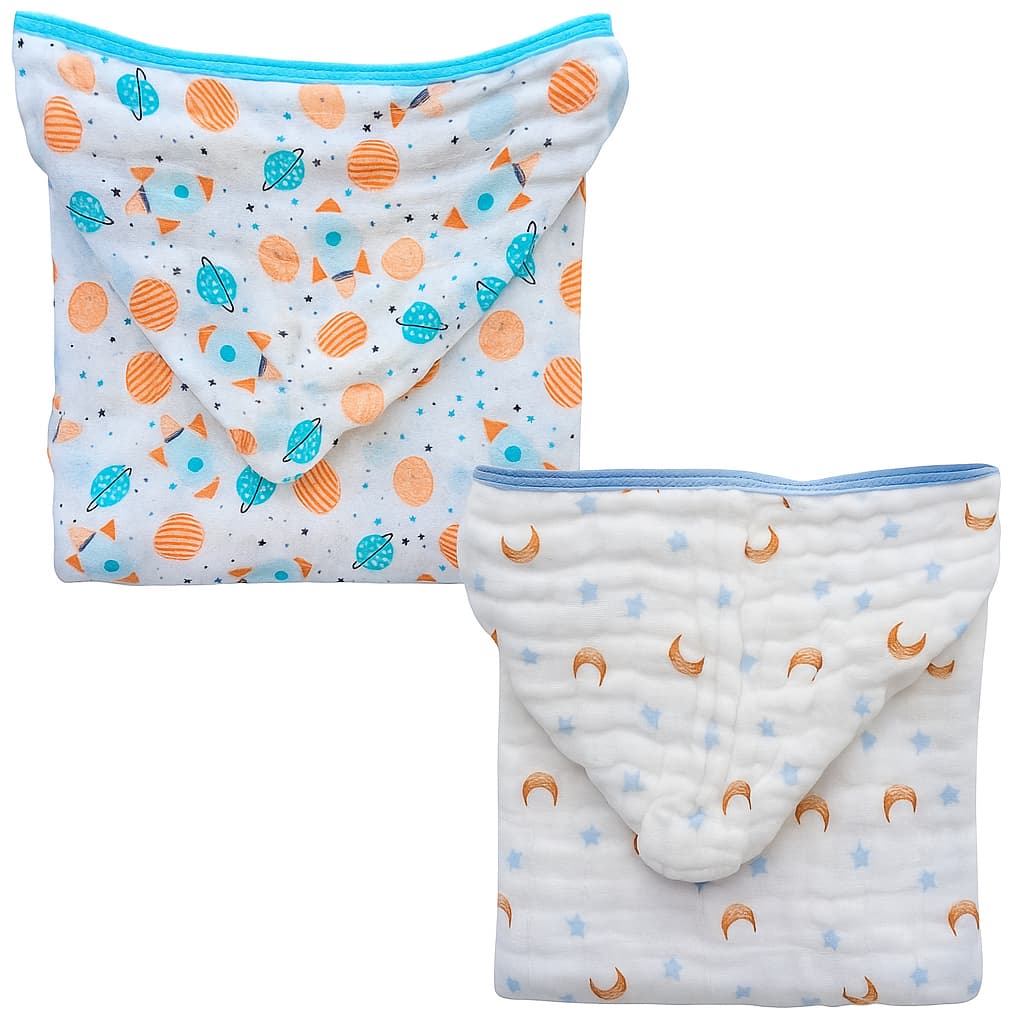 Kit 2 Toalhões de Banho Infantil Grande Sortido Soft com Capuz 100% Algodão