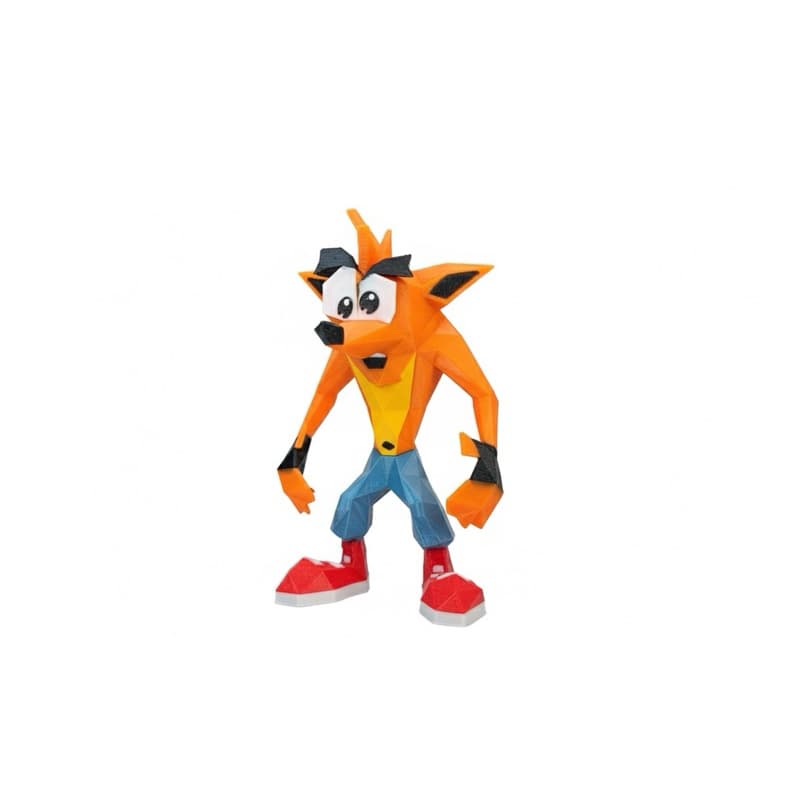 Figura Crash Bandicoot 3D | PlayStation Clássico | Colecionável Gamer Retrô | Presente Nerd