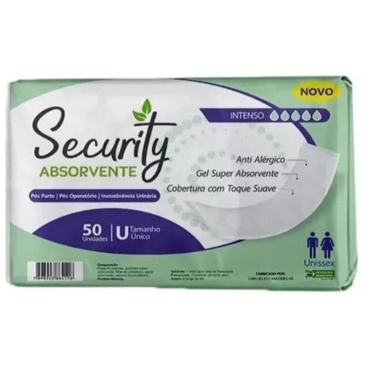 Absorvente Geriatrico Security c/50 unidades pos operatorio e pos parto
