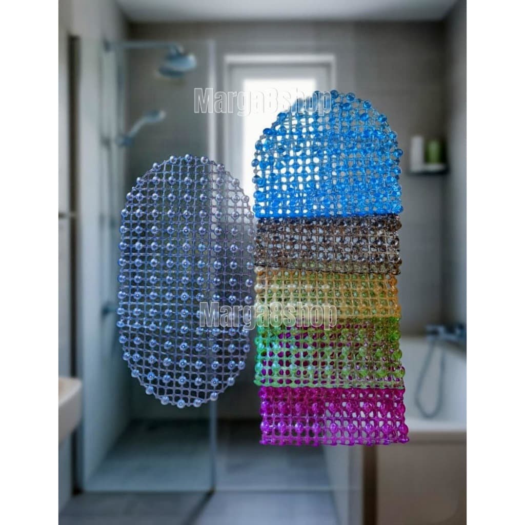 Tapete Box Banheiro PVC Emborrachado Antiderrapante Ventosa Avulso ou Kit