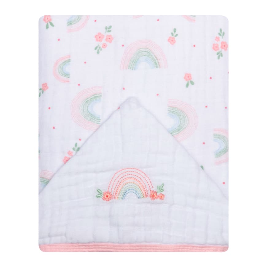 Toalha de Banho Bebê Papi Soft Com Capuz Bordado 3 Camadas de tecido fralda 90x75cm