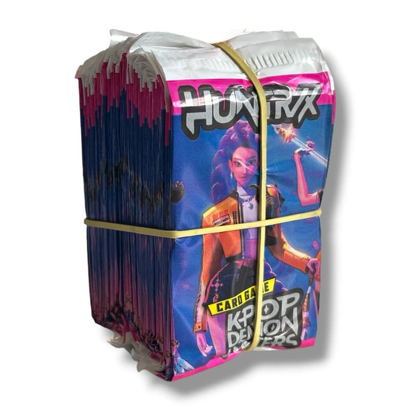 Kit 200 Cards KPOP Demon Hunters Huntrixs - 50 Pacotinhos Figurinhas Colecionar Duelar Bafo
