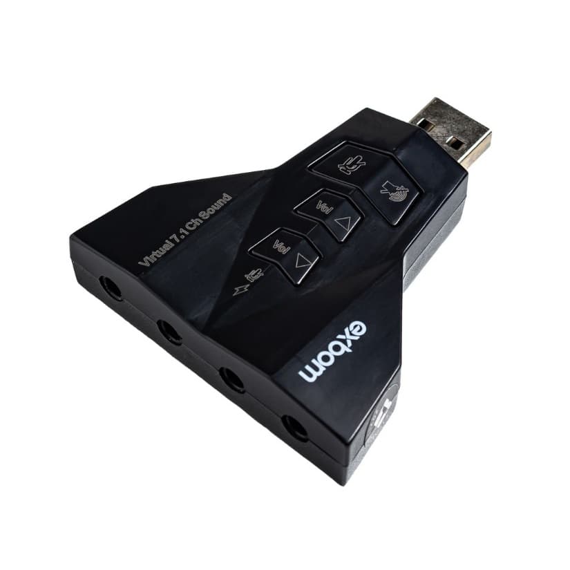 Adaptador de Som USB 7.1 Canais para Pcs e Notebooks