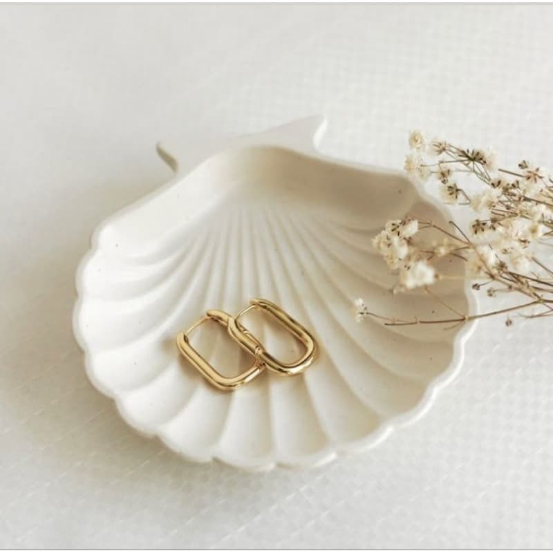 Bandeja Concha Decorativa em Concreto / Porta Joias decorativa/minimalista presente criativo